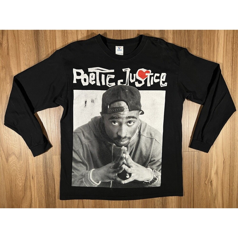Poetic Justice Tupac Shakur VTG Y2K Long Sleeve Double Sided Movie T-Shirt L